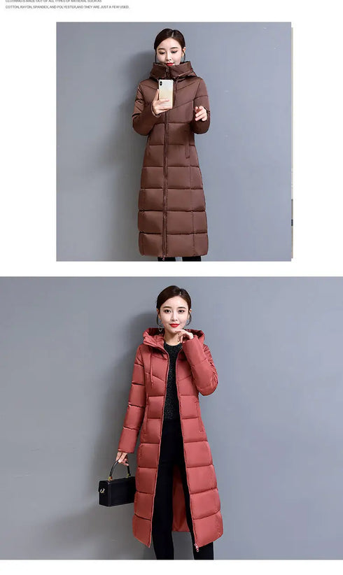 Very Warm Cold Trench Coat for Women Ultra Light Women's Jackets Winter 2025 Long Down Jacket Lightweight Padded Trend Parkas